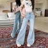 Fashionable Comfortable High Waist Stretch Micro Flare Jeans Women Flared Pants Skinny Peplum Drag Floor Trousers Jeans for Women Long Denim Pants