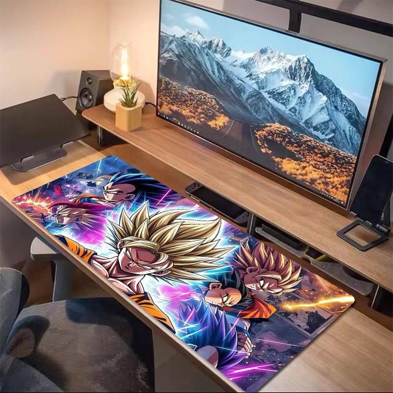 Dragon Ball Z Print Cushion Non-slip Laptop Tablet Big Mousepad XXL Mat Mini PC Playmat With Lock edge