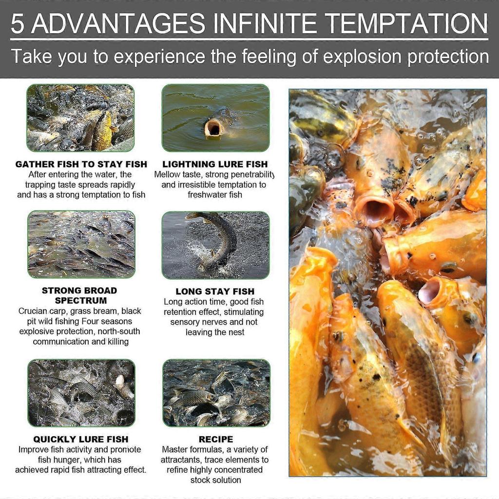 Yegbong Fish Bait Attractant, Reservoir Bait, Portable Fish Attractant For Fishing