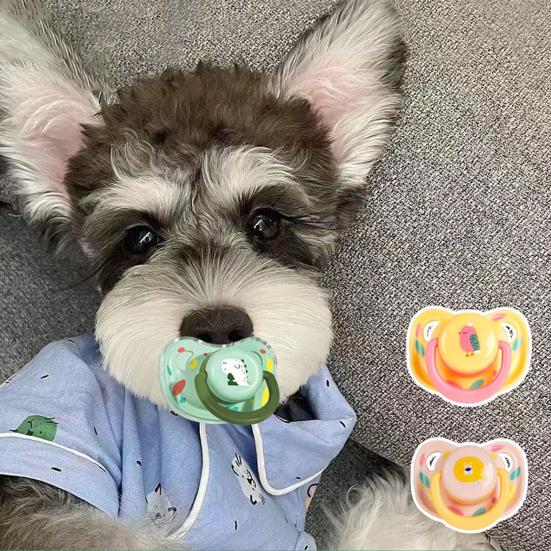 3 шт., силиконовая соска для собак, вращающаяся, съемная, портативная, успокаивающая жевательная игрушка для домашних животных, маленькая мягкая игрушка для прорезывания зубов для собак и кошек, аксессуары для животных