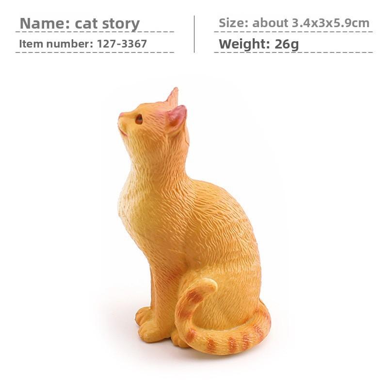 Кошка ПВХ Мультяшная Скульптура с Реалистичной Формой для Домашнего Дисплея Детский Подарок