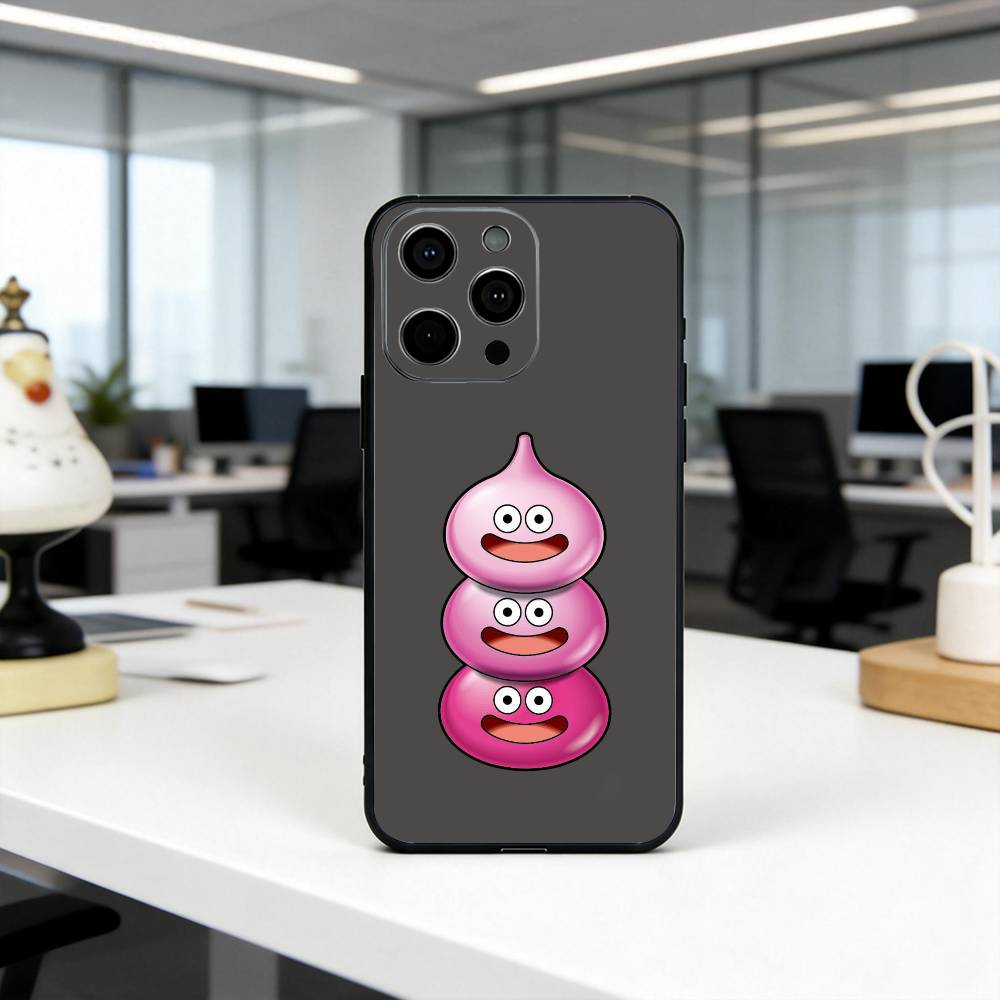 Чехол для телефона D-Dragon Q-quest S-slime-DQS для iPhone 17,16,15,14,13,12,11 Plus,Pro Max,XS, Мягкий Силиконовый Черный Чехол