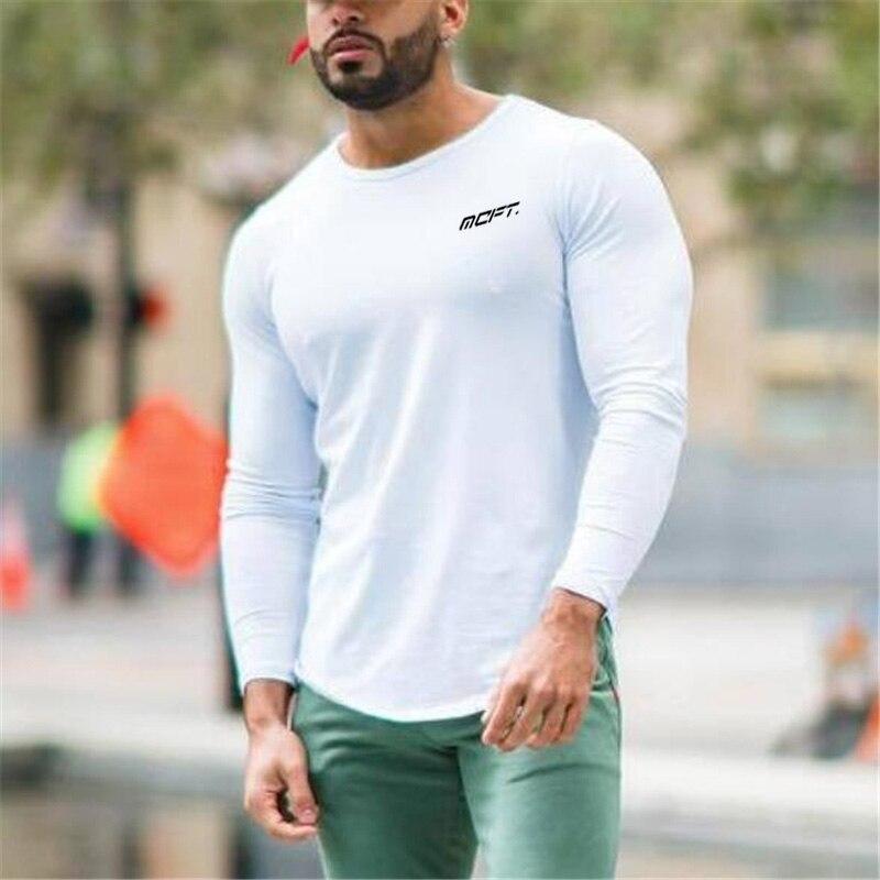 Muscleguys осенне-зимняя мужская спортивная футболка для бега с длинными рукавами и эластичной футболкой для фитнеса, силовой тренировки мышц, подшерсток