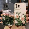 Rose Flower Phone Case For iPhone 16 Pro Max Case For iPhone 11 13 12 15 14 Pro Max 7 8 Plus XS X Soft Silicone Shockproof Cover