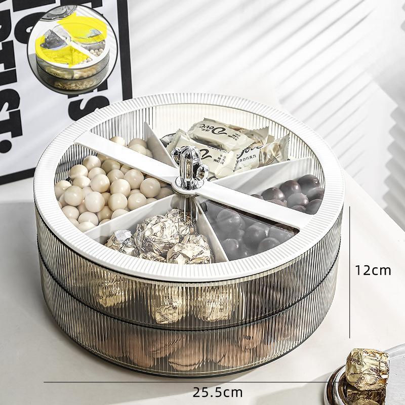 Plastic Light Luxury Sealed Nut Snacks Placed In The New Year's Dried Fruit Storage Home Living Room Coffee Table High-end Fruit Plate Box