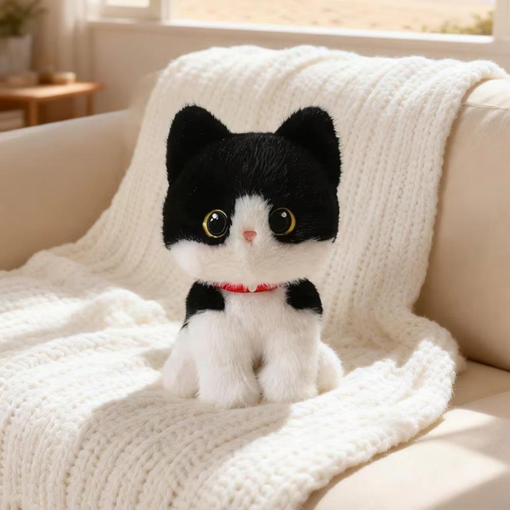 Sitting Pose Kitten Plush Toys Soft Fluffy Stuffed Cat Boys Girls Pet Cat Doll Kids Toy