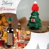 30 PCS Small Santa Hat for Crafts, Christmas Mini Knit Hat and Scarf Set, Tree Ornaments, Bottle Cap Decoration
