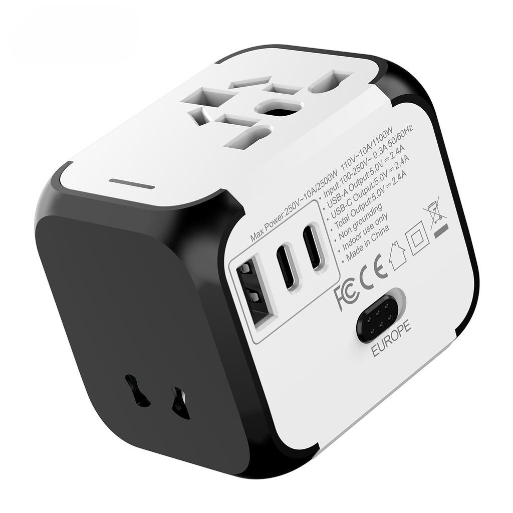 Transformer plug adapter, socket converter, multi-country adapter, 2.4A multi-function socket, travel adapter plug