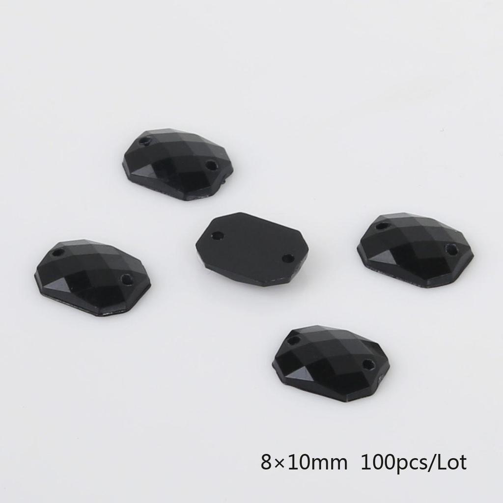 100 шт./пакет, стразы для шитья с плоской задней частью, пришивные кристаллы, камни, акриловые бусины, стразы для рукоделия, украшения для скрапбукинга