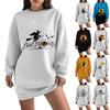 Women's Loose Fashion Casual Round Neck Long Sleeve Halloween Printed Long Sweatshirt