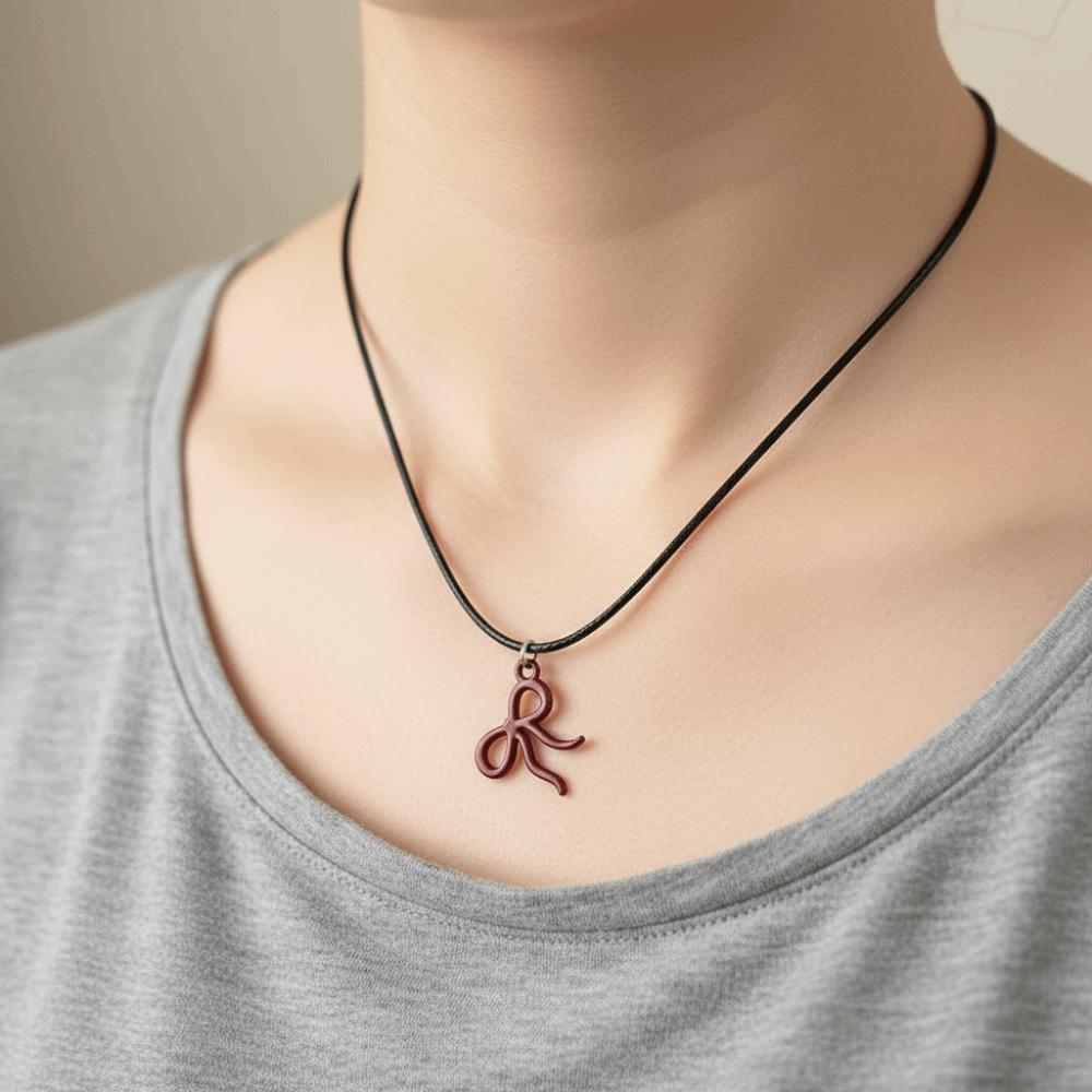 Sweet Bowknot Pendant Necklace Red Clavicle Chain Creative Leather Rope Necklace Women