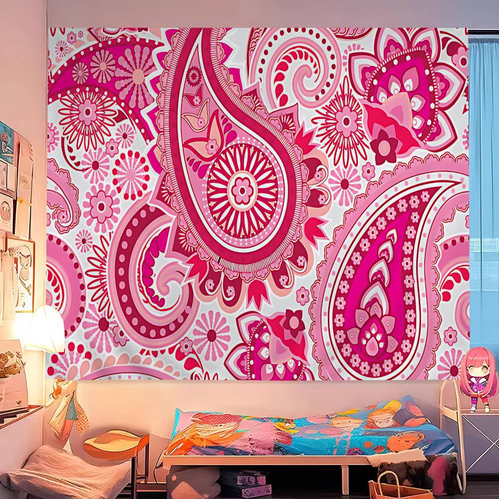 Bandana Pattern Hanging Bohemian Tapestry Bohemian Wall Tapestries Mandala Kawaii Room Decor