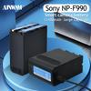 AJNWNM 12400mAh for NP-F980 NP-F970 NP F960 NP F970 Battery with USB Charge Output for Sony PLM-100 CCD-TRV35 MVC-FD91 MC1500C DSC-S30