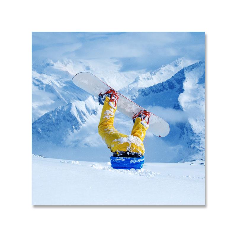 Лыжный спорт, холст, картина, настенное искусство, снежный горный пейзаж, фотографии, Настенный декор, современное украшение для гостиной, дома, Куадрос