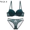 DKGEA Women Thin Underwear Set Lace Sexy Bra Plus Size D E Cup