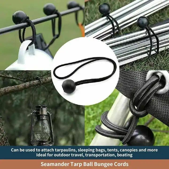 Эластичный банджи-шнур для хранения в автомобиле, веревка для крепления палатки с шариковым фиксатором