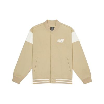 New Balance Бейсбольная куртка мужская Хаки NME11041-BEI