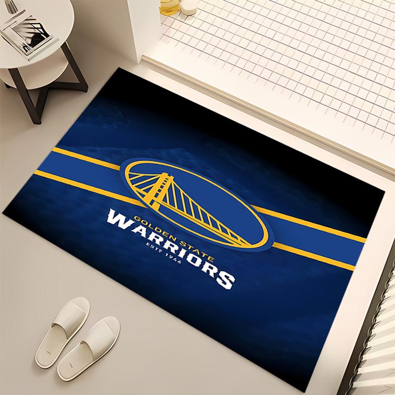 1pc Golden State Warriors logo Print Area Rug - Soft, Washable Non-Slip Indoor Mat, Living Room, Home Office Decorative Rug,Office Decorative