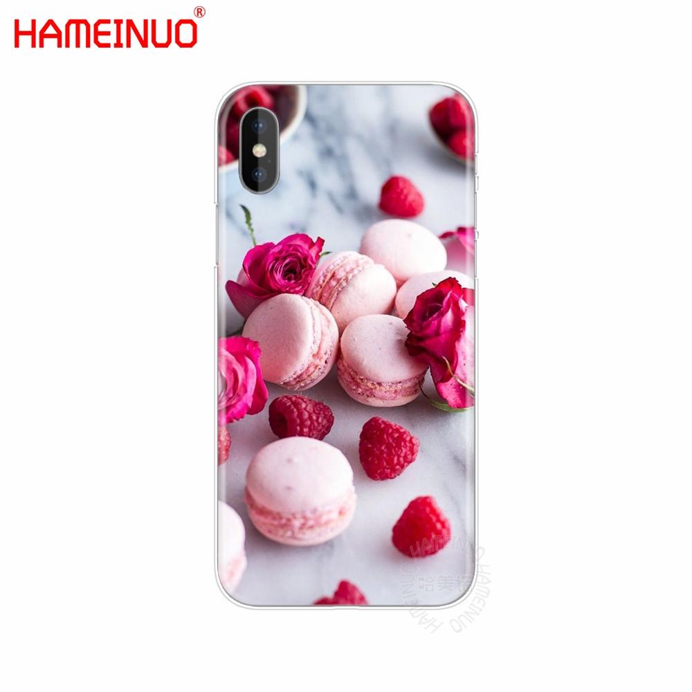 HAMEINUO Food for Macarons Biscuits Cell Phone Cover Case for Iphone X 8 7 6 4 4s 5 5s SE 5c 6s Plus