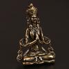Retro Mini Copper Meditate Zen Buddhism Living Room Buddha Ornament Decoration
