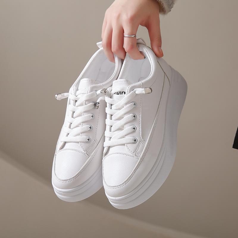 Модные женские кроссовки на платформе корейской версии для женщин Zapatos De Mujer Flat White Running Vulcanized Ladies Shoes
