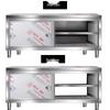 Jing Yu Heng 304 Stainless Steel Sliding Door Kitchen Workbench