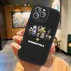 Кожаная чехол-книжка U-Undertale для IPhone 16 15 14 13 12 11 Pro Max Plus