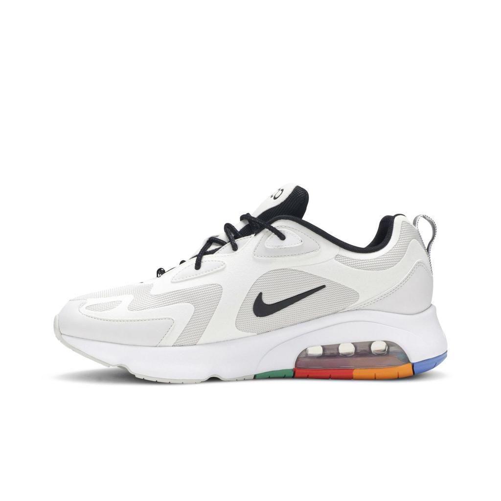 Nike Air Max 200 'Белый Мульти' (унисекс) Огромные Серые / Черные / Белые / Разноцветные Беговые Кроссовки AQ2568 002