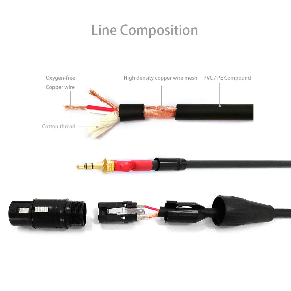 NANYI XLR-F To 3.5mm Mic Cable 0.5m Black