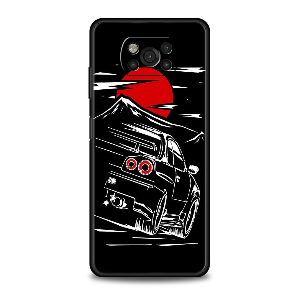 Япония JDM Спортивные Автомобили Мужской Мужчины Чехол Для Xiaomi Poco X4 X3 NFC F3 M3 M4 Mi Note 10 11 Ultra 12 Pro 10T Lite 9T 11i 11X 5G Обложка