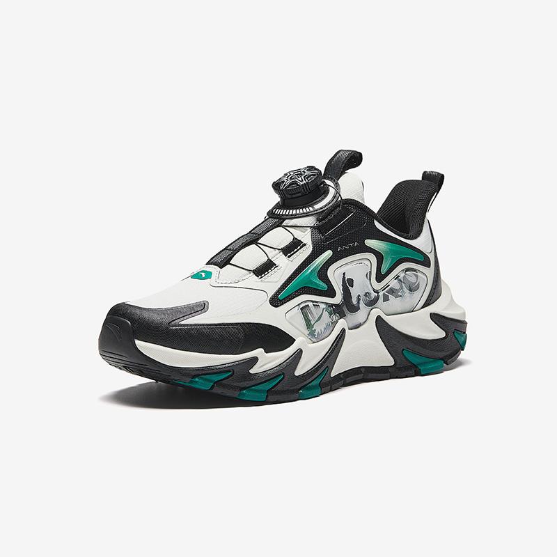 Anta Детские кроссовки Flame 5.0 из синтетической кожи, модные, легкие, амортизирующие, с низким верхом, повседневные, детские повседневные кроссовки, белые, черные, зеленые, 312448807-2