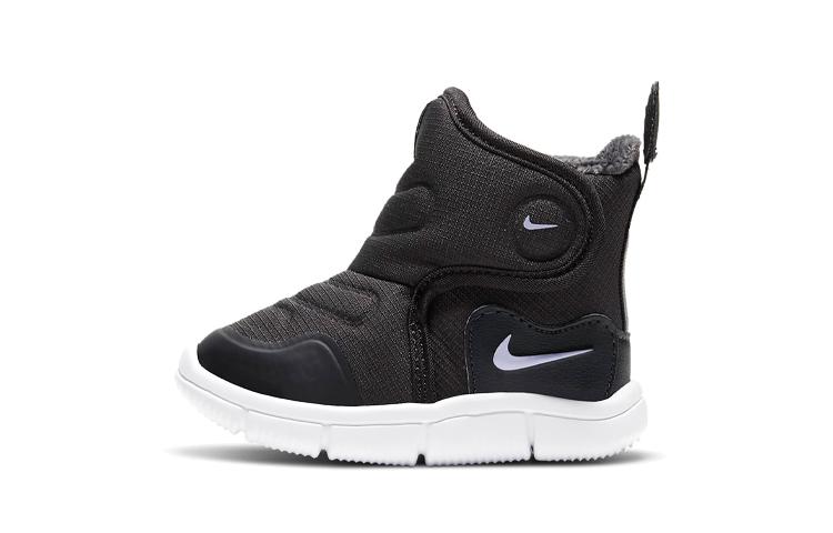 Nike Новинка Флисовая подкладка Нескользящие Термо Высокие Снегоступы Черный Для младенцев и малышей AV8338-004