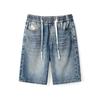New Summer Elastic Waist Drawstring Denim Five-point Pants Fashionable New Denim Medium Pants