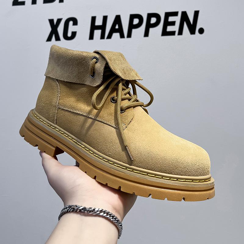 Autumn and winter new fashion trend British style round head platform Martin boots rhubarb couple boots 8261-R