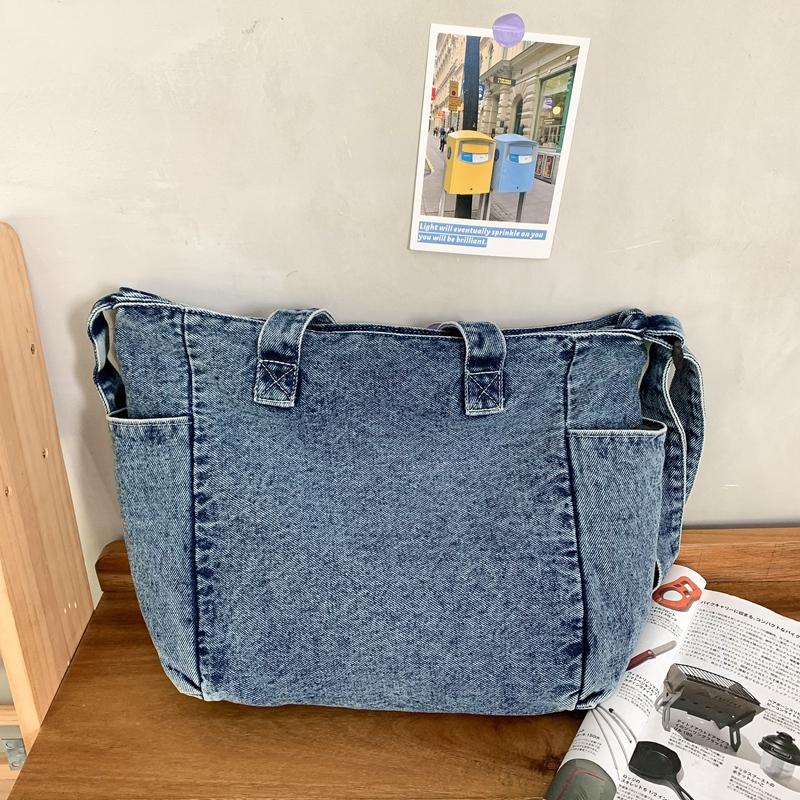 Джинсовая сумка, женская сумка через плечо, большая вместительная сумка через плечо для мужчин, сумка-мессенджер