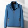 Men's Coat with Fleece Windproof Warmth and Casual Standing Collar Large Jacket for Men