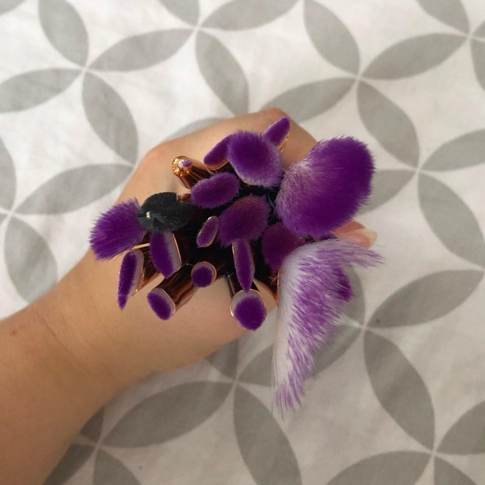 Набор кистей для макияжа с кристальными ручками. 20 штук