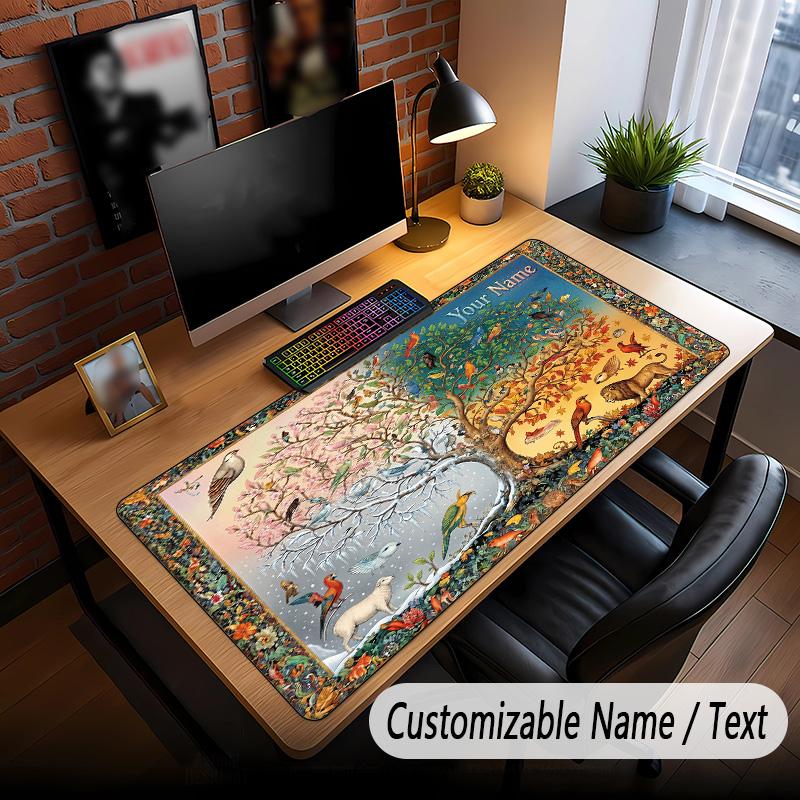 Music General Theme Custom Mouse Pad Personalized With Name Text Customized Desk Mat For Office Home Decor