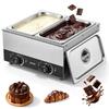 VEVOR 2-Temp Knob Chocolate Melting Machine, 2 Tanks 8.2 kg Choc Melter, 1600W Power, Independent Temp Control, Water Bath Heat System