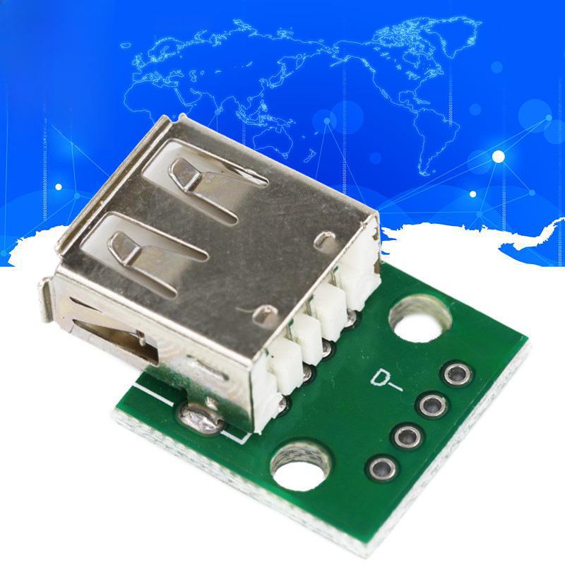 Плата адаптера USB 2.0 Female to DIP 4-Pin с припаянным кабелем питания и передачи данных