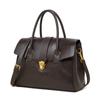 Vintage Genuine Leather Tote Bag Plant Tanned Cow Leather Large Capacity Briefcase Women's Business Trip Commuter Bag