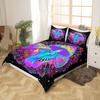 Colored Mushroom Three-Piece Quilt Cover 3D Digital Printing Bedding Set Mandala Bed Cover
