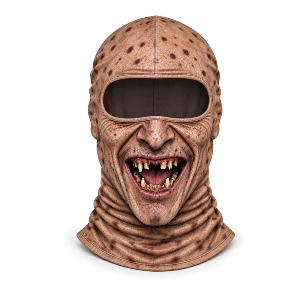 3D Printed Balaclava Ski Mask Windproof Neck Gaiter Prank Full Face Cover Halloween Party