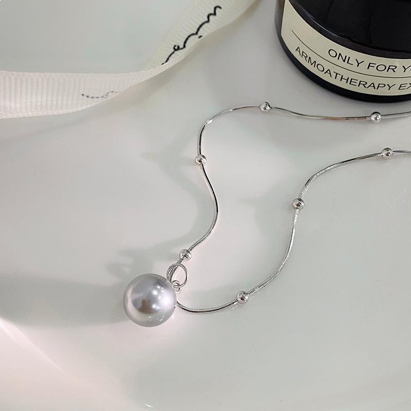 Французское жемчужное ожерелье женская мода INS крутое и элегантное ожерелье-цепочка с украшением