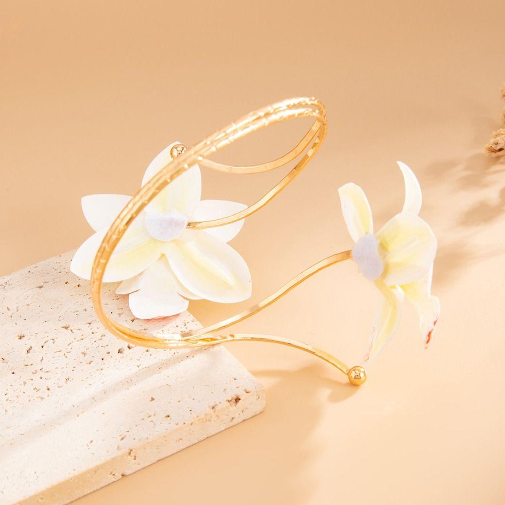 Изысканный Цветочный Браслет на Руку Яйцо Цветок Нарукавник Фея Открытый Браслет на Руку Вечеринка