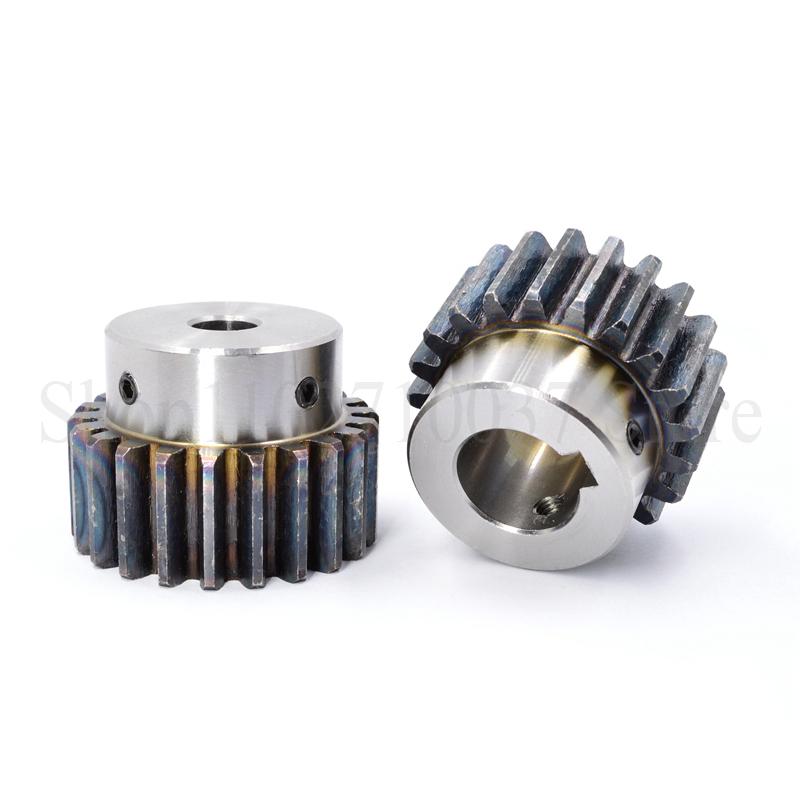 1PC 2M 12T-24T Spur Gear Bore 8/10/12/14/15/16/17/18/19/20/22/24mm Carbon Steel Pinion Motor Gear With Step