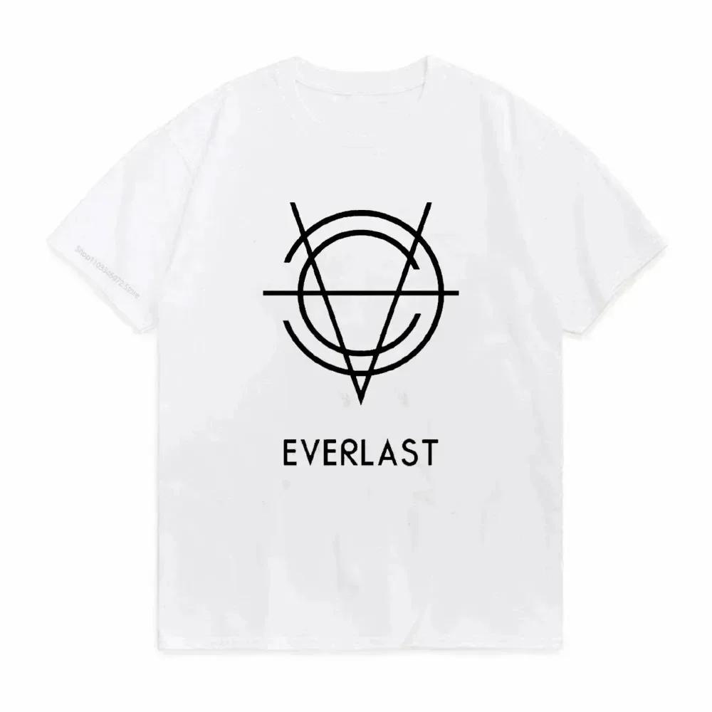 2024 Бокс EVERLAST Свободная Повседневная Футболка С Коротким Рукавом Печать Букв Футболка С Круглым Вырезом Хлопковая Футболка Фитнес Спортивные Топы
