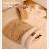 Cat Winter Sleeping Bag, Cat Sack Self Warm Pet Bed Cave, Soft Plush Cozy Cat Cave Bed for Indoor Cats, Kitten, Puppy