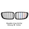 For BMW  E81 E82 E87 E88 1 series Car Front Bumper Kidney Grille Racing Grills Grilles Gloss Black Dual Slats Grill 2007-2011