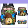 Просторный нейлоновый рюкзак Roblox 20-35 л, дышащий мультяшный рюкзак для студентов, для путешествий